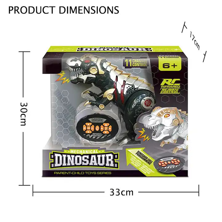 Infrared Remote Control Dinosaur Toy Set - 11 Channel RC Dinosaur Model