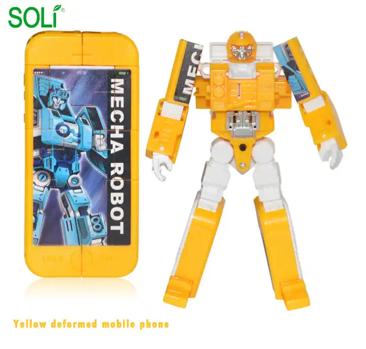 Intelligent Deformation Kid Robot Toy with Mobile Phone Lighting and Story Features