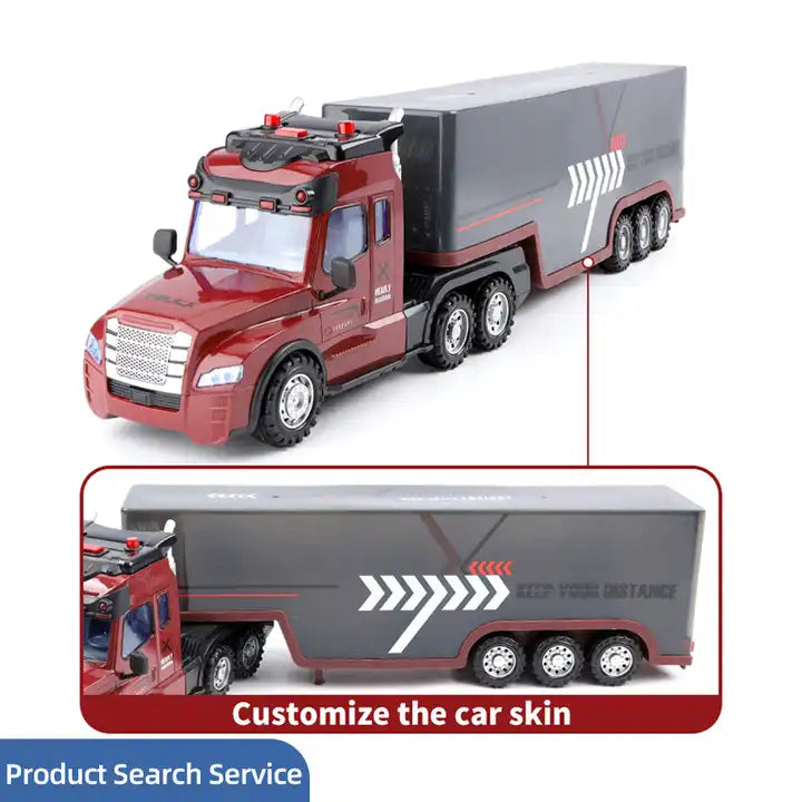 2.4G Remote Control Container Truck Model - Engineering Vehicle Toy