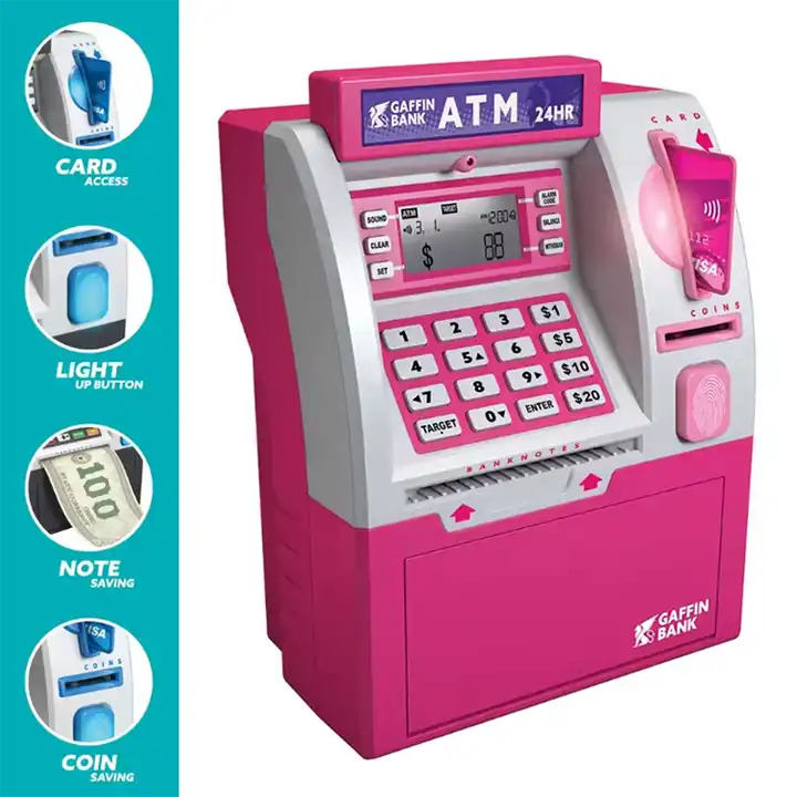 Newest Cash Coin Money Bank | Electric Fingerprint Recognition Unlock | ATM Piggy Bank Toy for Children | Perfect Gifts