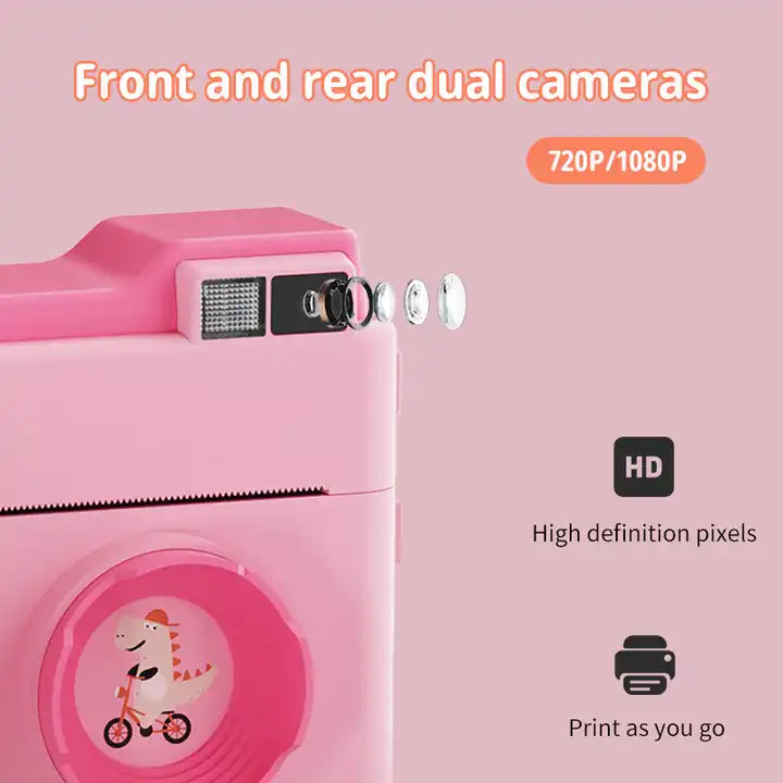 Rechargeable Kids Mini Digital Camera Printer - Instant Photo Printer for Children