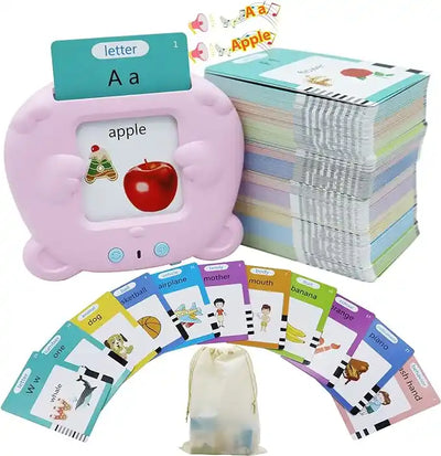 Preschool Educational Toys - Montessori Bilingual Talking Flash Card Machine Learning Toys