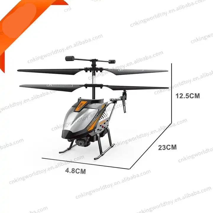 2.4G 4 Channels Remote Control Metal Drone - Flying Helicopter Aircraft Toy - RC Helicopter with Camera WIFI for Adult Kids