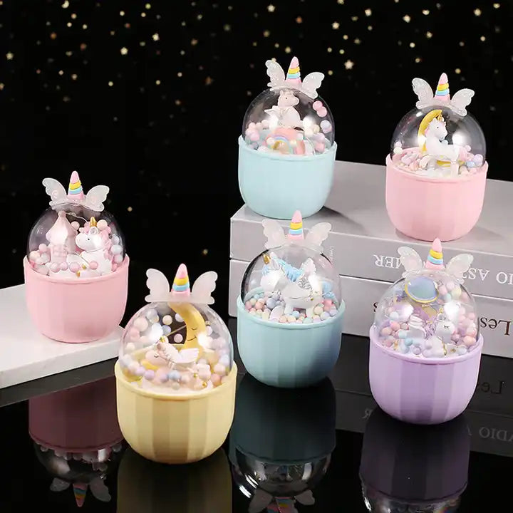 Girl's Cute Unicorn Mystery Box Valentine's Day Surprise Gift Blind Box for Room Decor Desktop Night Light Decoration