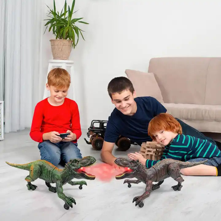 Remote Control T-Rex Dinosaur Toy for Kids - Electronic RC Dino Robot with Light-Up Features