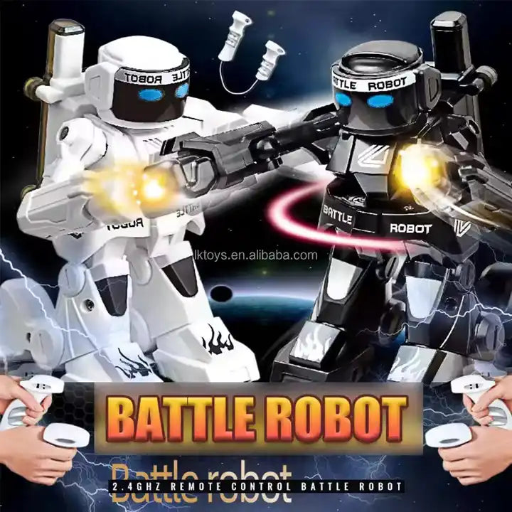 2.4G Remote Control Battle Robot Toys - Dual Player Competition Fighting Robots with Lights and Sounds for Kids