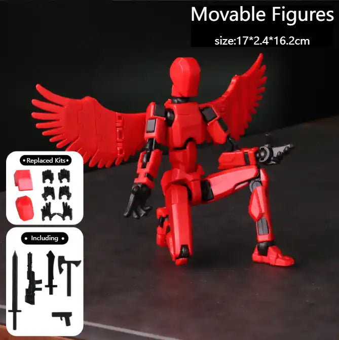 Movable Anime Figure Fighting Robot - Kids Plastic Connecting Toys