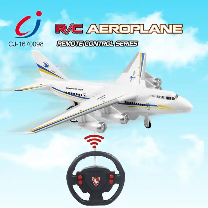 Plastic Remote Control Aeroplane Toy - 4 CH Transport Airplane Simulation Model