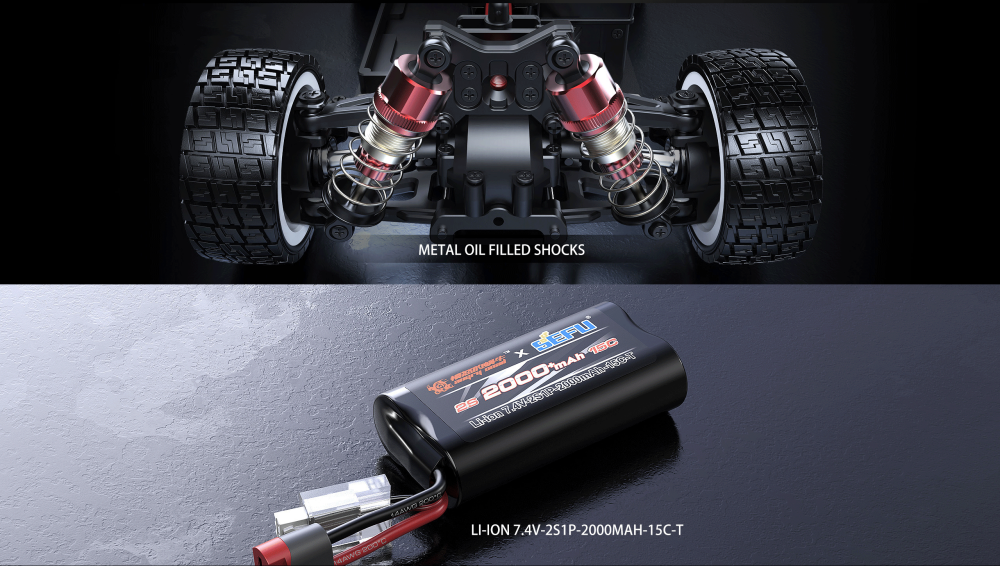 MJX 14303 RC Drift Car - High-Speed 1:14 Scale Brushless 4WD On-Road Remote Control Car, Red