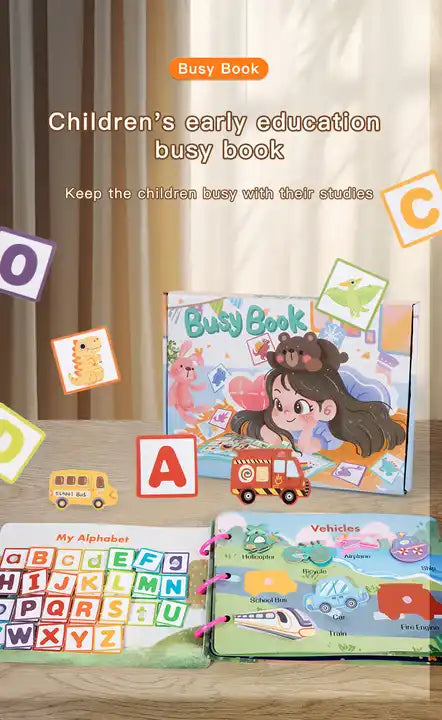 Quiet Sticker Book – Reusable Montessori Busy Book for Early Education and Enlightenment Toys