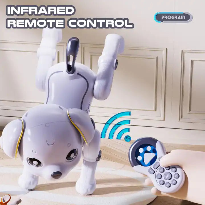 Remote Control Kids Robot Dog Pet Toy | Smart Dancing RC Puppy with Gesture Control & Touch Sensing for Family Play