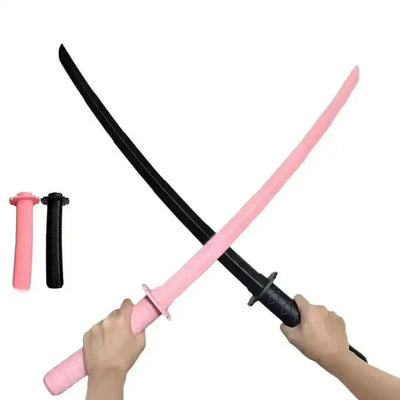 Huiye Katana Toys ?? High-Quality Plastic Samurai Sword Model Toy, Retractable Gravity Decompression Knife for Adults & Kids