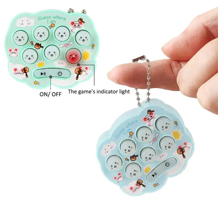 Samtoy Educational Handheld Keychain Whack-a-Mole Electronic Pets Game | Fun Light-Up Toy for Kids