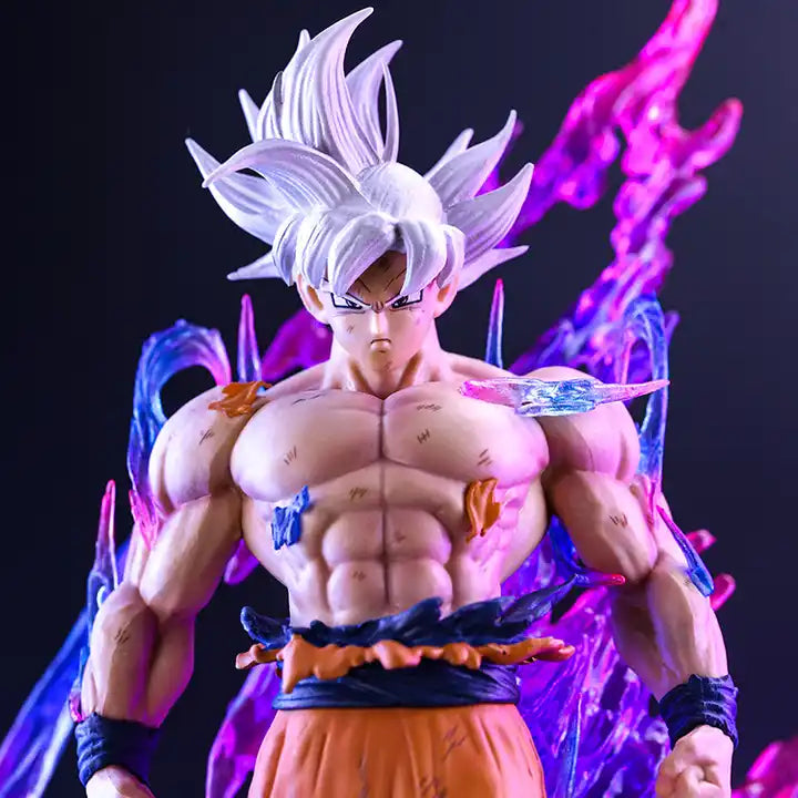 New Design Dragon Balls Goku Spuer Saiyan Statue Three Heads PVC Model 38CM Action Anime Figures Collection Toys