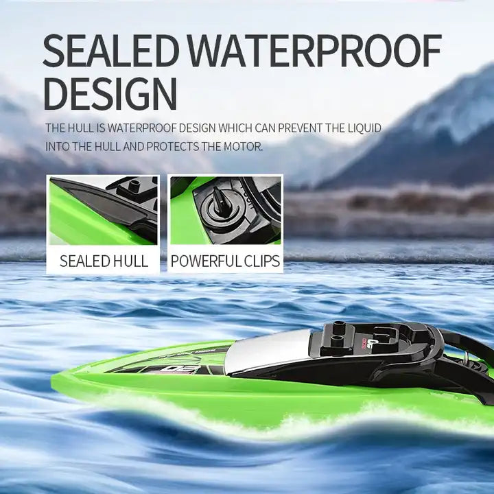 RC Racing Boat - Waterproof Remote Control Model Ship Toy for Kids And Adults