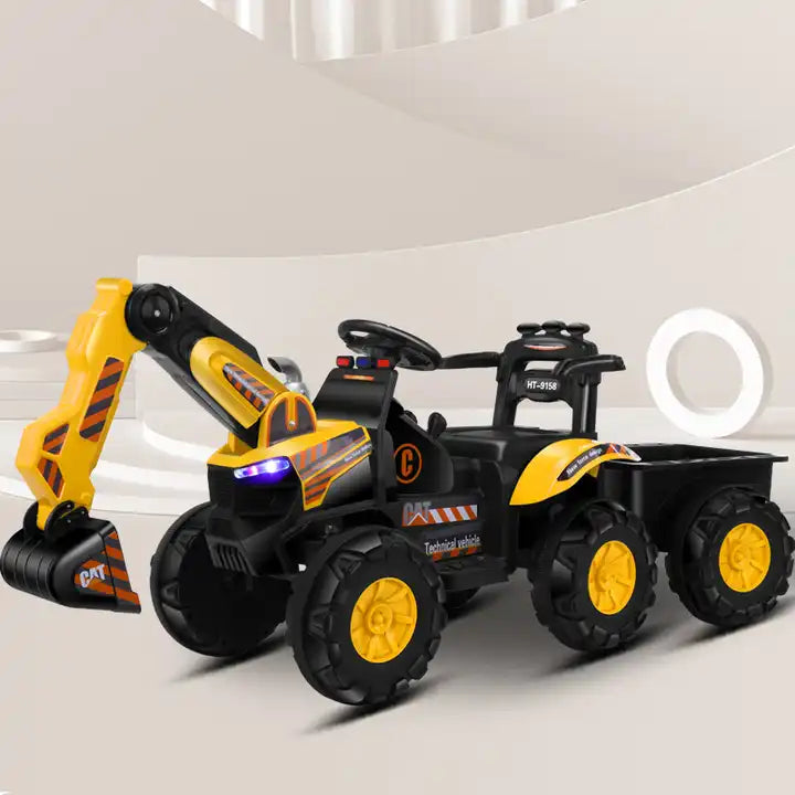 Newest Children Electric Tractor Ride-On Car - 6V Battery-Powered Excavator Toy