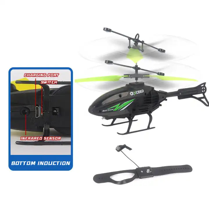 Hubschrauber Ferngesteuert - De Juguete Elikopter Aircraft Mini Radio Remote Control Plane Flying Toys RC Helicopters for Kids (Colour May Vary)