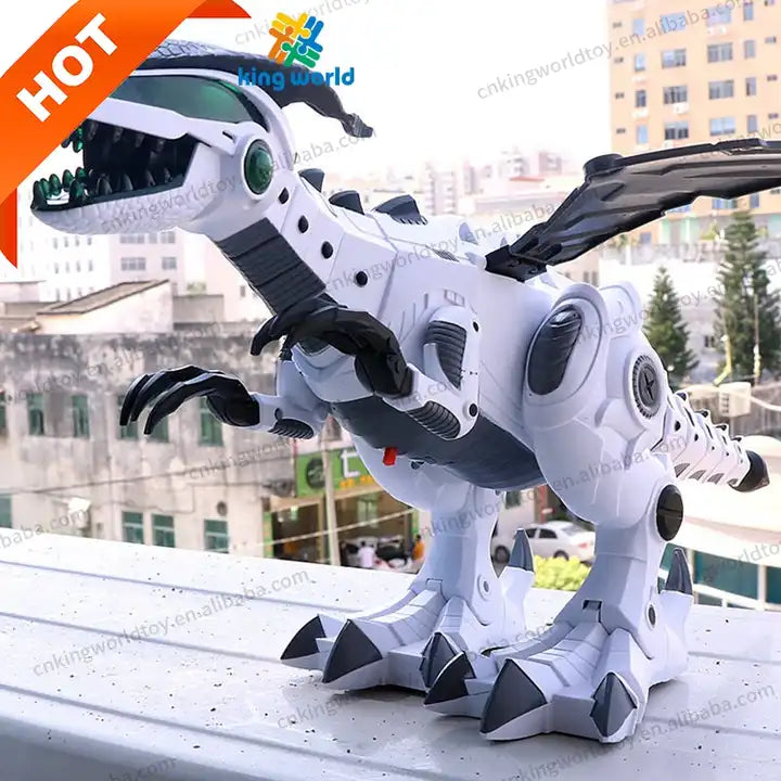 1-2 Children's Large Size Acoustooptic Electric Toy Animal Spray Dinosaur Walking Boy Machine Tyrannosaurus Plastic Dinosaur Toy