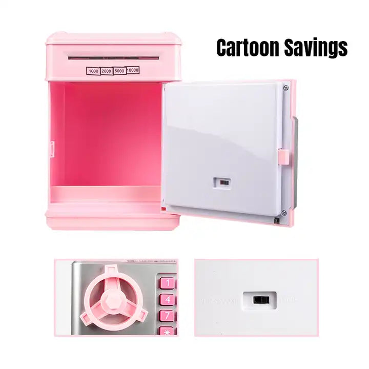 Electronic Safe Money Box | Digital ATM Piggy Bank for Kids | Secure Cash and Coin Storage