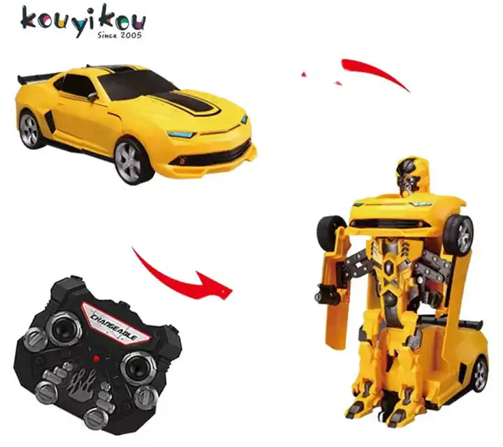 Transforming RC Car - Deformation Robot Toy with Rechargeable Battery | Remote Control Vehicle for Kids