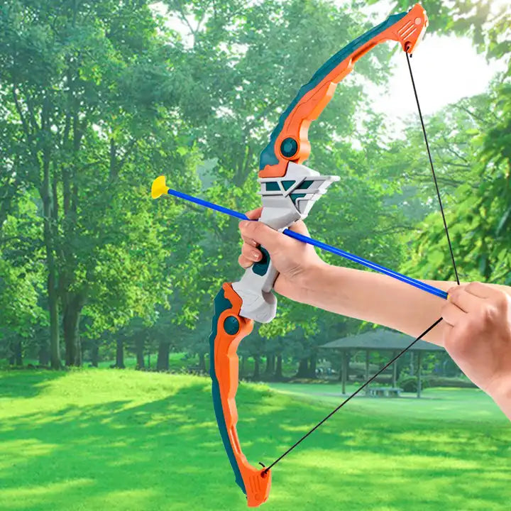 Kids Sport Shooting Set | LED Light Up Archery Toy | Bow and Arrow Game Toy