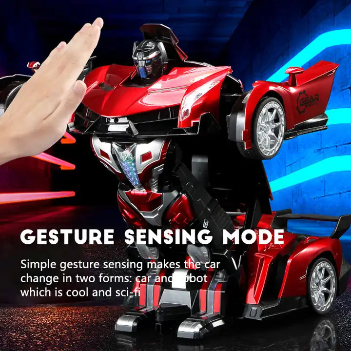 1:10 Deformation Robot Car Watch - Remote Control Car with Music and Transforming Features