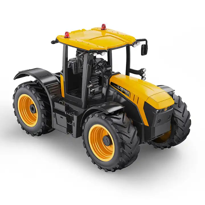 Double E 1/16 Scale JCB Authorized RC Farmer's Truck - 2.4G Remote Control Engineering Car with Lights and Sound