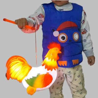 Festive Big Rooster Portable Lantern Toy | Electric Children's Toy with Light and Music