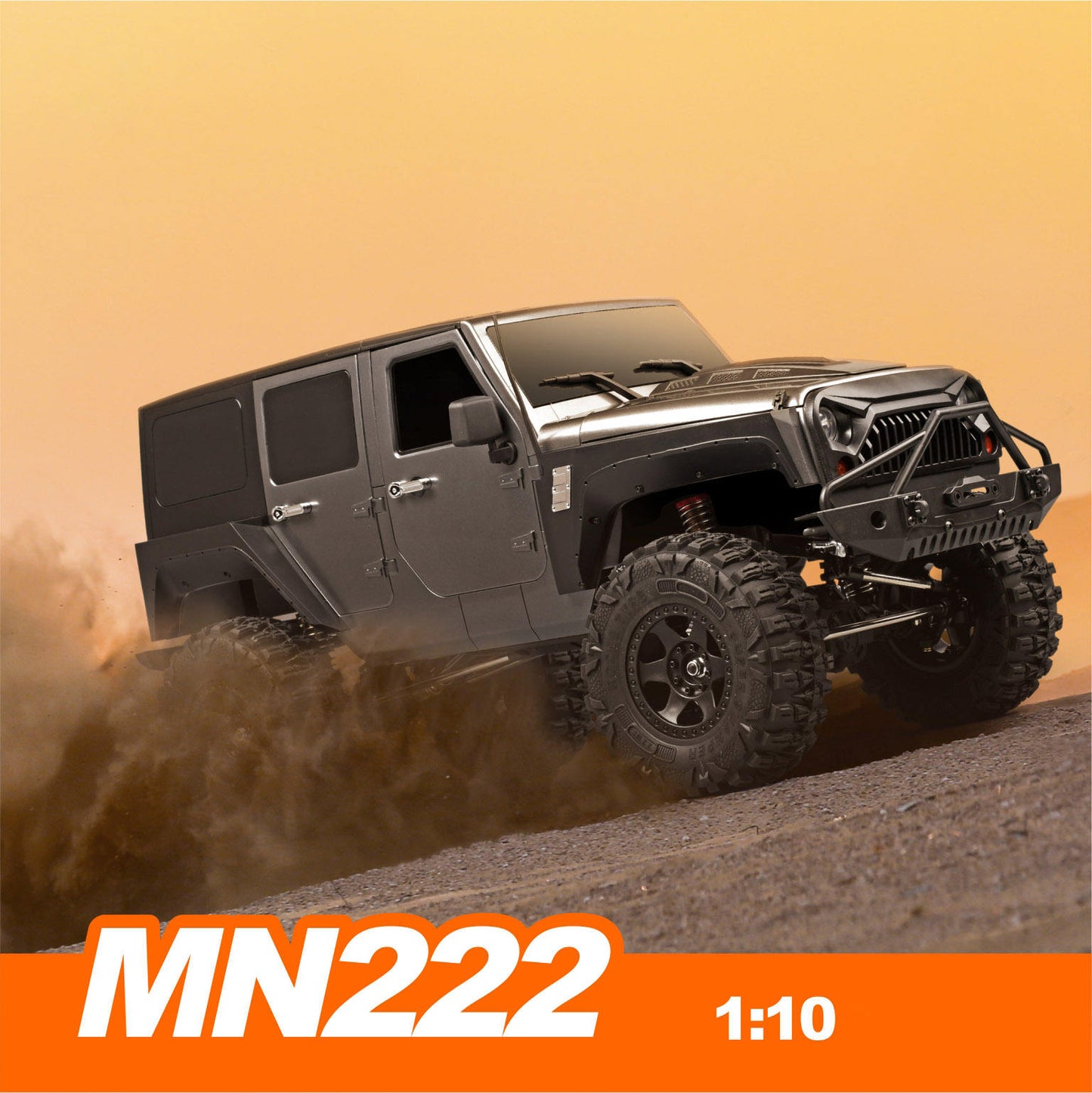 MN-222 1/10 Scale 6CH 2.4G RC Brushless 4WD Climbing Monster Truck with Lights – Professional Full Proportional Off-Road Performance