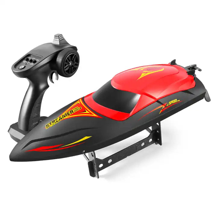 2.4G High-Speed Remote Control Yacht - Anti-Crash Waterproof Racing Boat with Lights