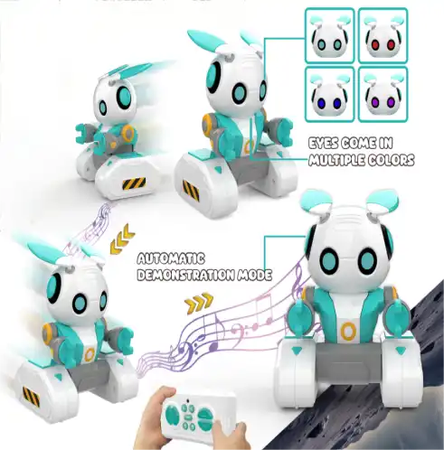 Remote Control Gesture Toy Robot - Educational STEM Robot for Kids 3+ with Music and Light Functions