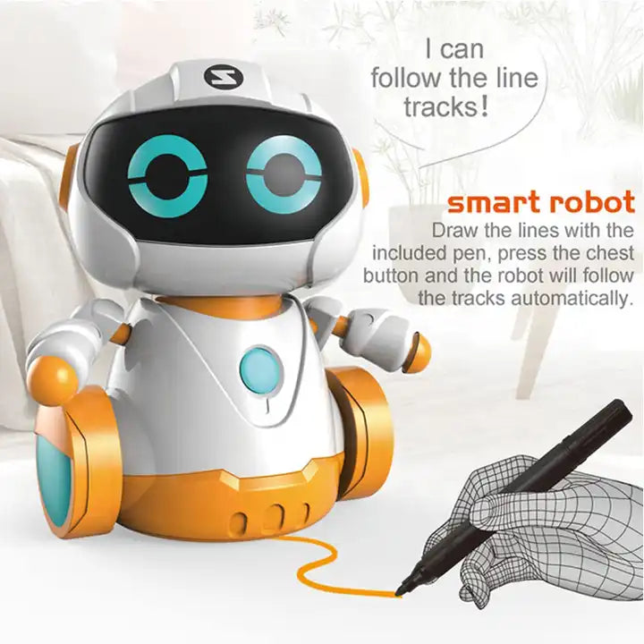 STEM Line Tracking Robot - Set of 2 Electronic Magic Toy with Inductive Sensors for Kids