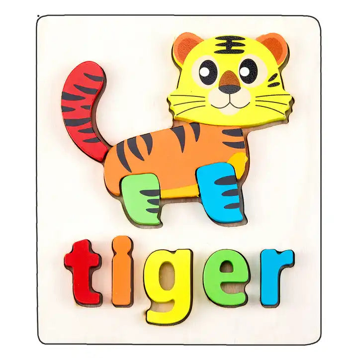 FQ Brand 3D Wooden Puzzle Colorful Educational Toy Game for Children