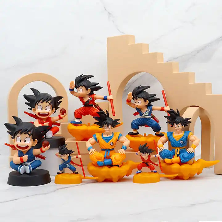 Anime Style Dragon Ball Z Figures - Super Saiyan Vegeta and Goku PVC Action Figures for Collectors (Full Collection)