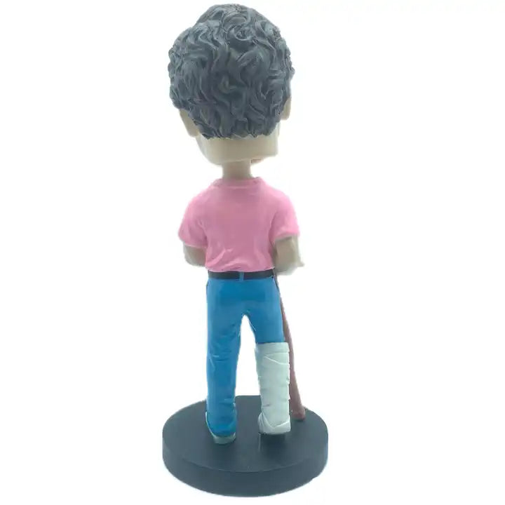 Resin Decorative Home, Office, and Gift Ornament - Injured Campus Killer Character Bobble Head Statue