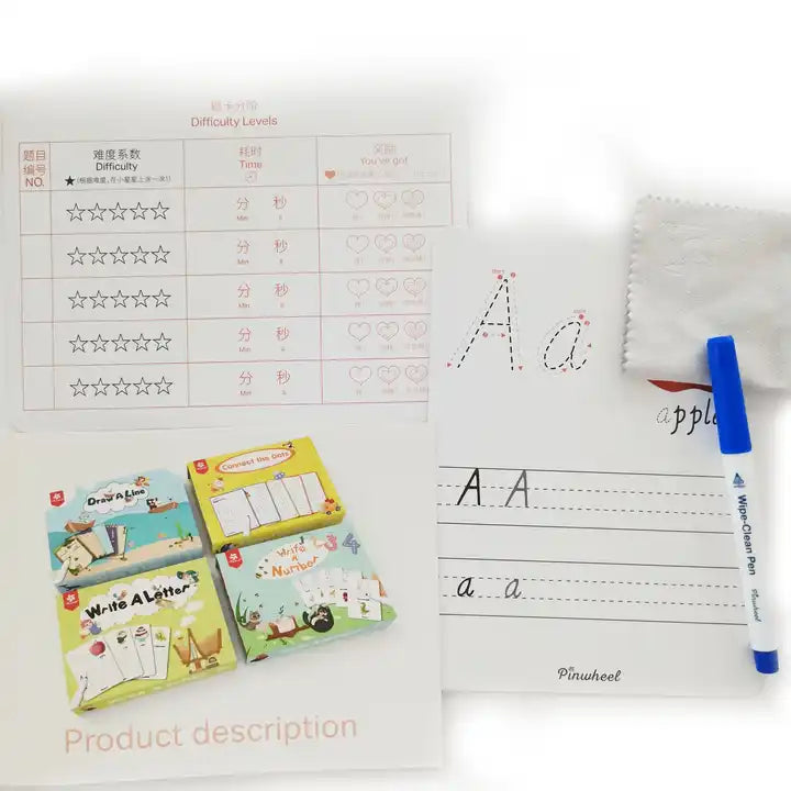 Wipe-clean Flash Cards Numbers Cards for Kids Reading Writing Spelling Cards