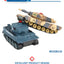 1/30 RC Tank Military Battle Model Toy Car - 2.4G Programmable Sound Effects Remote Control Crawler