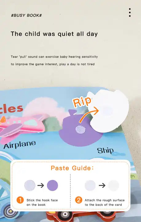 Quiet Sticker Book – Reusable Montessori Busy Book for Early Education and Enlightenment Toys