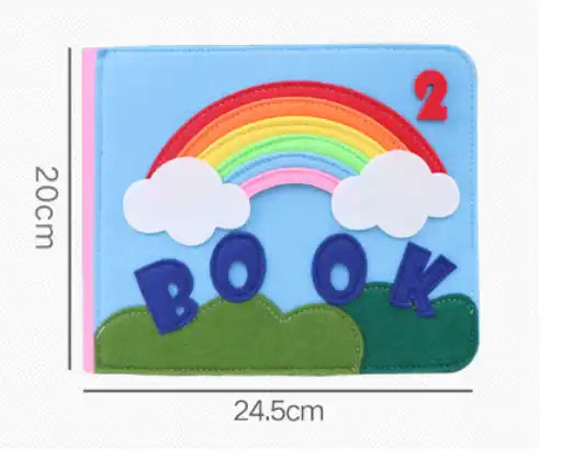 3D Busy Book Felt Board for Toddlers – 16 Themed Interactive Pages, Daily Life Storytelling & Early Learning Activity Book, Preschool Montessori Toy, Ages 3+