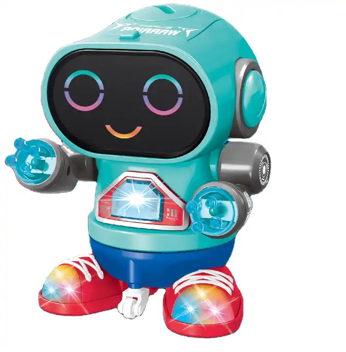 Multi-Color Battery Operated Electric Walking Robot Toy | Rotation Arm Swing with Light and Sound Effects