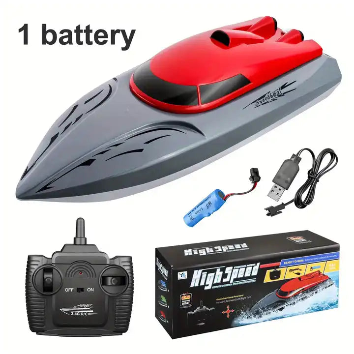 2.4GHz Hobby Electric Remote Control High-Speed Racing Boat - 20km/h RC Race Boat for Adults, Perfect Summer Water Toy