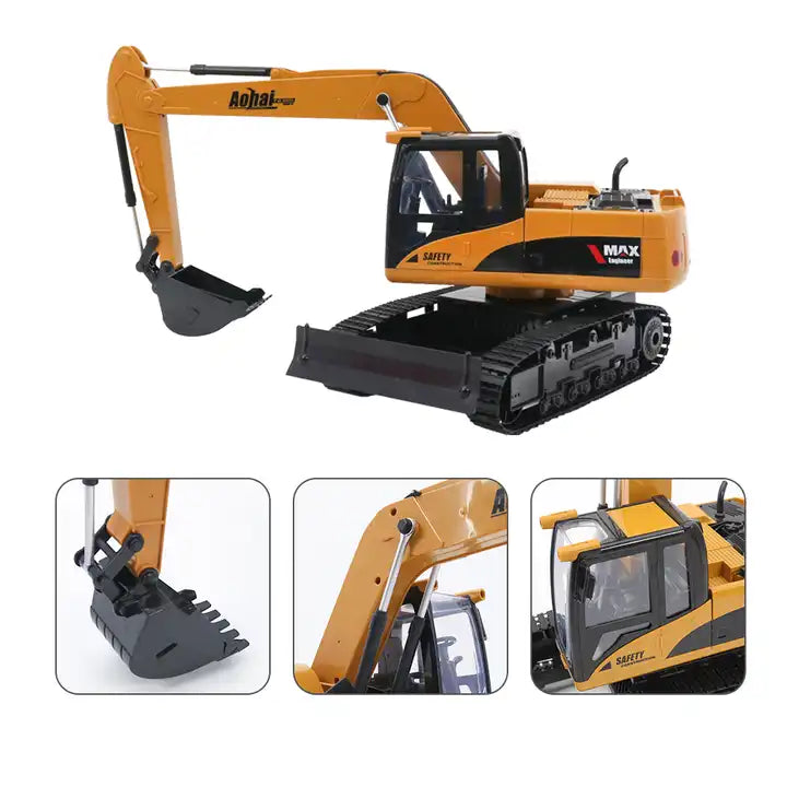 1:10 12 Channel RC Toys Car with Remote Control Truck - Construction Vehicle Excavator Big RC Truck Jugetes