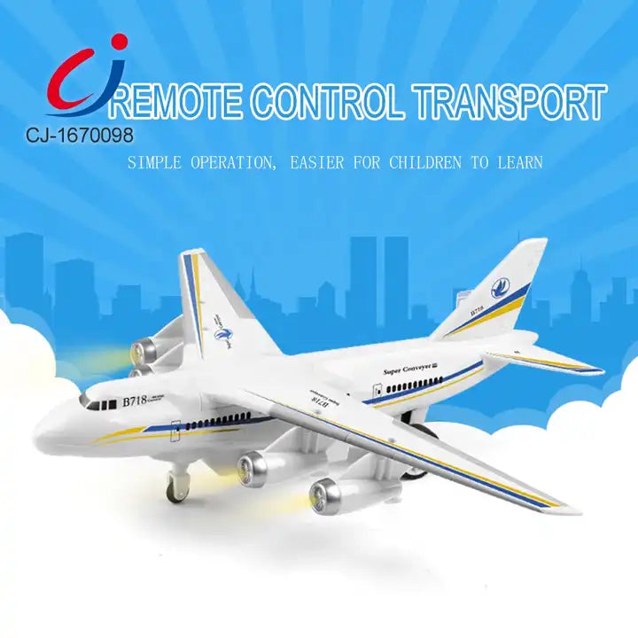 Plastic Remote Control Aeroplane Toy - 4 CH Transport Airplane Simulation Model