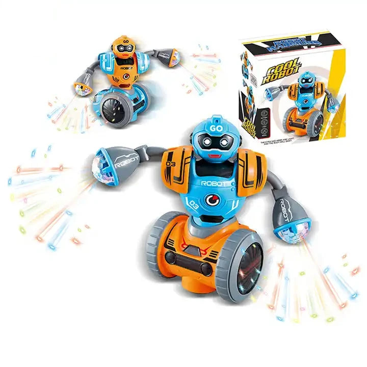 Battery Operated Fighting Robot Toy with Lights - Interactive Play for Kids