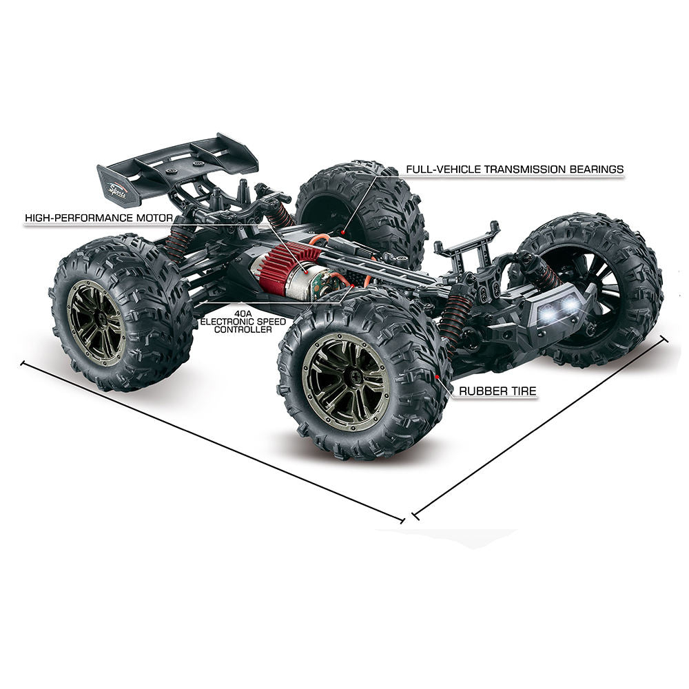 1:16 Scale 2.4G Remote Control High-Speed 4WD Racing Car Toy - Electric Powered, 36km/h, App-Controlled, Ready-to-Go RC Monster Truck for Kids, Beginners, Intermediate & Expert Operators