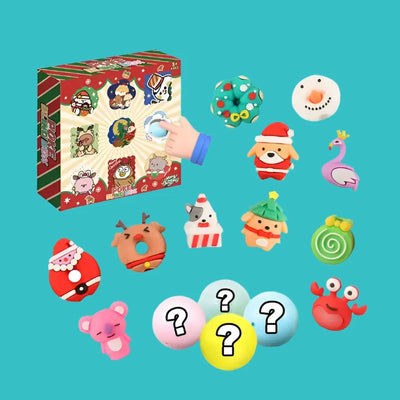 New arrival Christmas themed toy scratch off blind box mystery box surprise egg toys cute doll poke blind box for Christmas gift