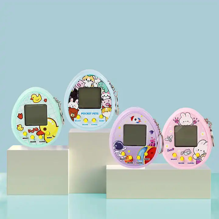 Electronic Keychain Toys | Original Dinosaur & Rabbit Tamagotchi Style Educational Features