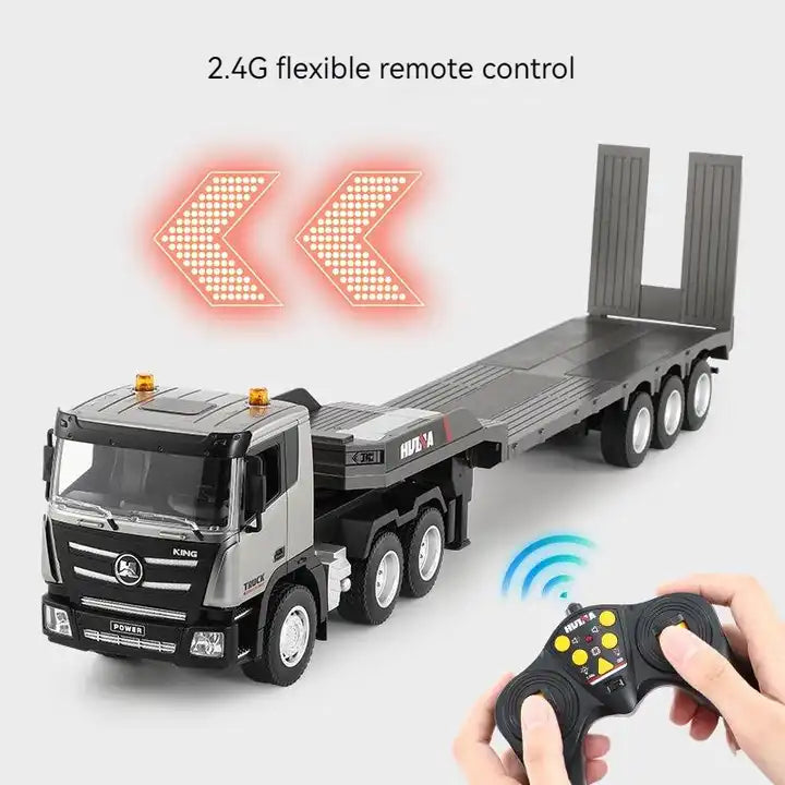 2.4G Remote Control 1:24 RC Trailer Truck Tractor - 1318 Construction Flatbed