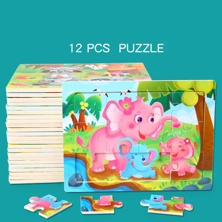 24-Piece Cardboard Jigsaw Puzzle for Kids Paper Puzzle Game