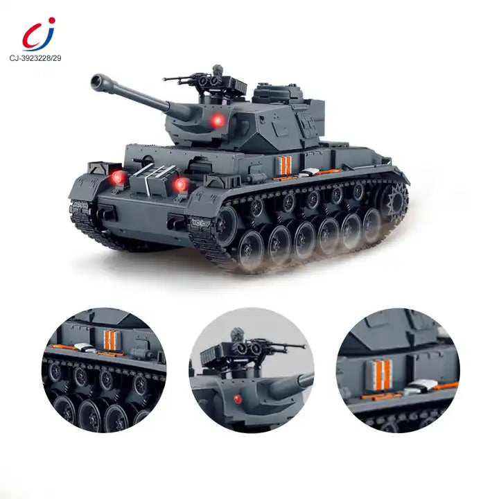 Bullet Splatter Shooting RC Battle Car - Outdoor 1:18 Plastic Remote Control Army Tank